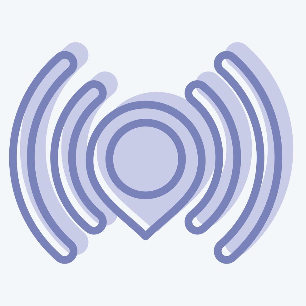 Icon Send Location. related to Location symbol. two tone style. design editable vector