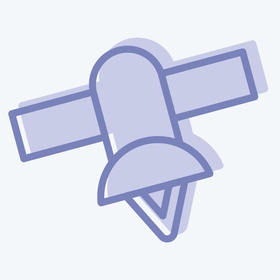 Icon Satelillite Positioning. related to Location symbol. two tone style. design editable vector