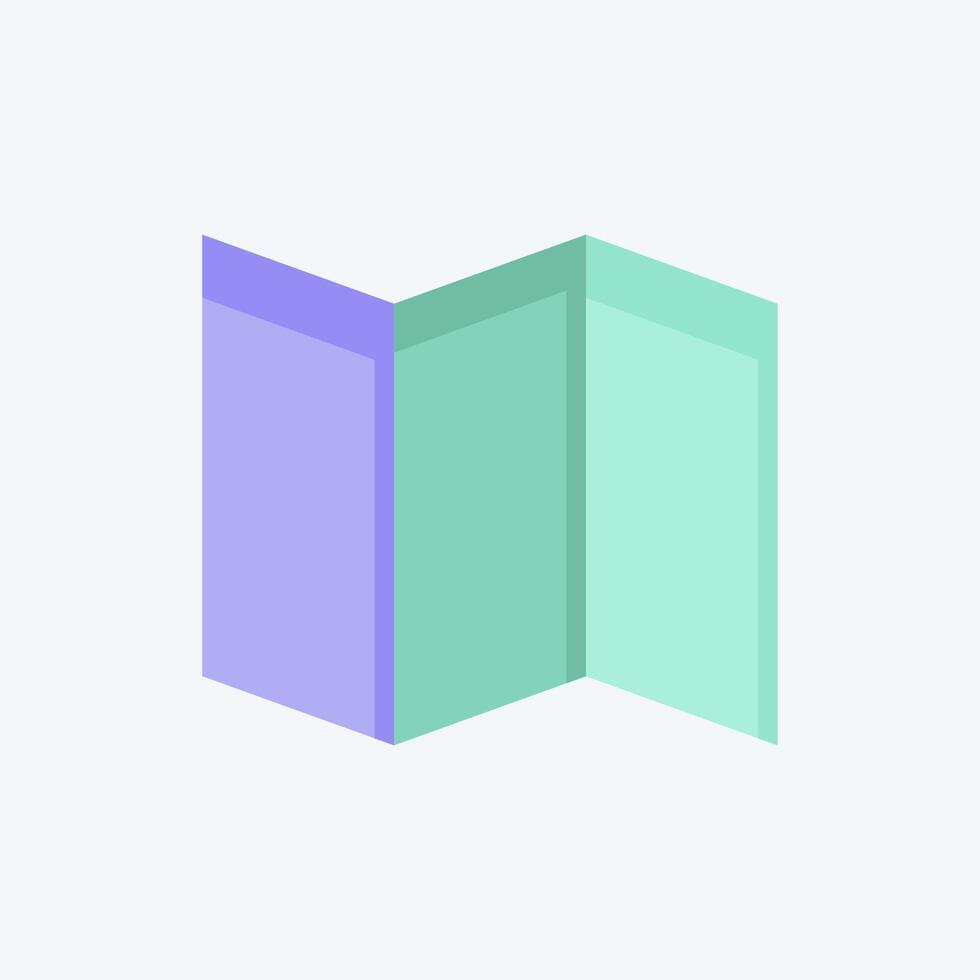 Icon Map. related to Location symbol. flat style. design editable vector