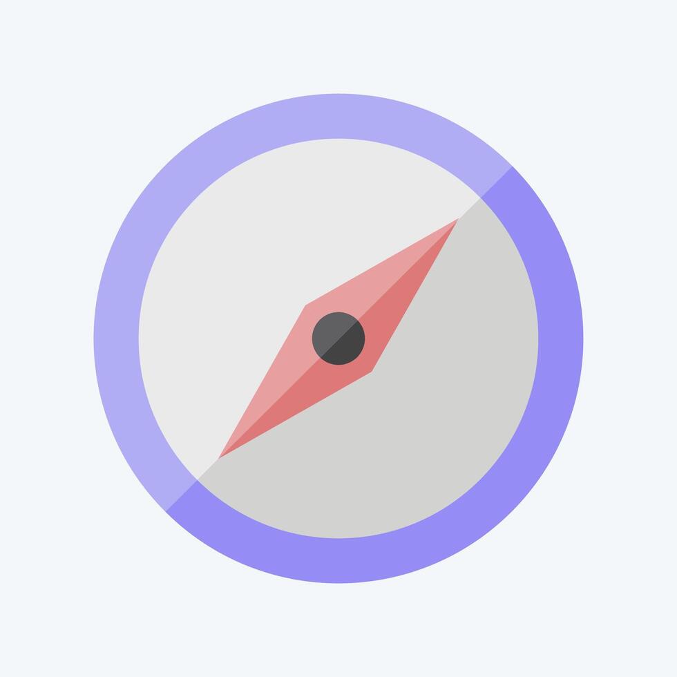 Icon Compass. related to Location symbol. flat style. design editable vector