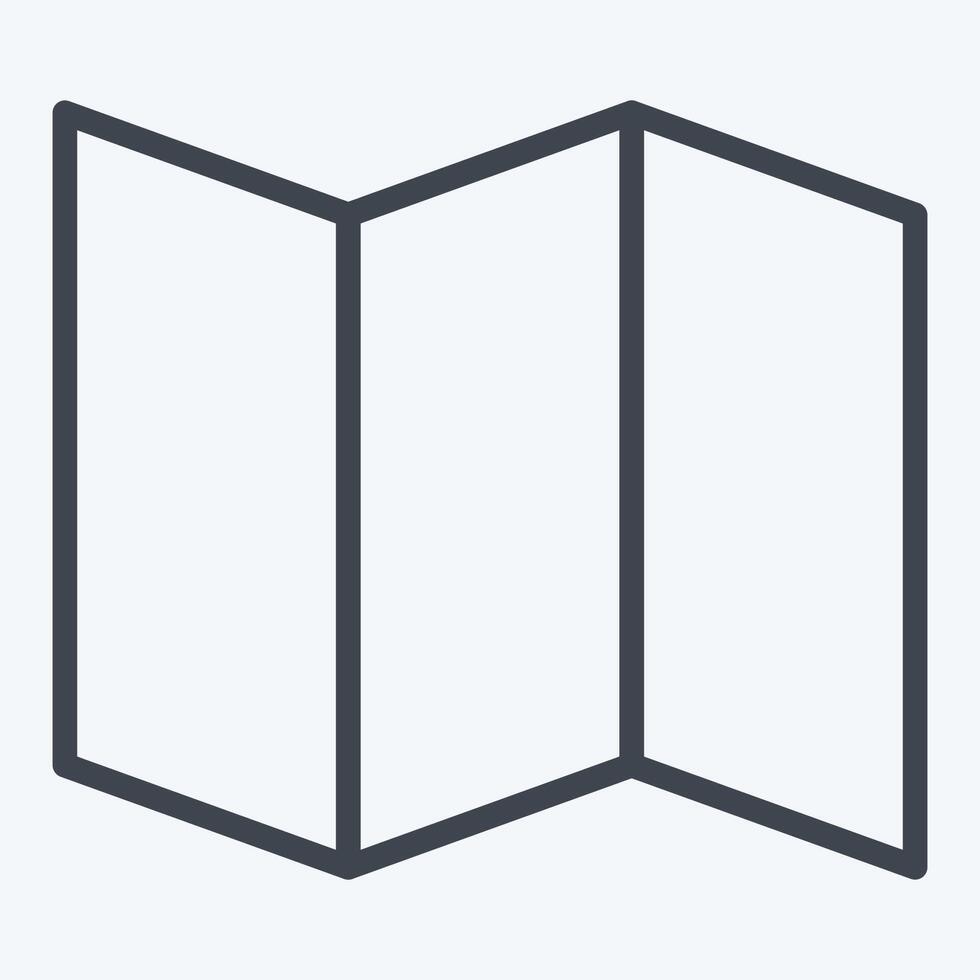 Icon Map. related to Location symbol. line style. design editable vector