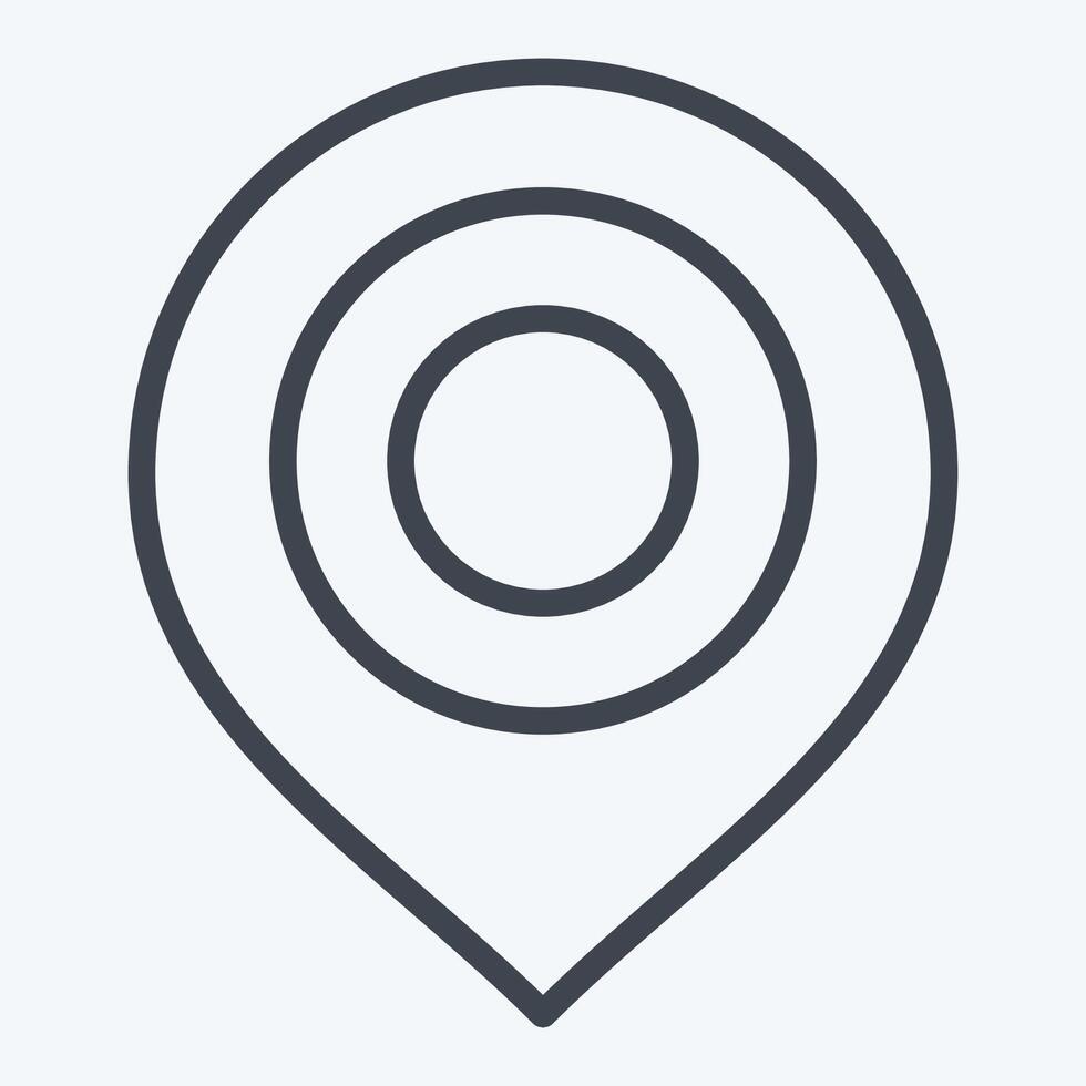 Icon Map Marker. related to Location symbol. line style. design editable vector