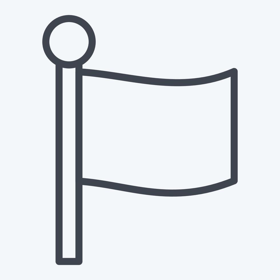 Icon Flag. related to Location symbol. line style. design editable vector