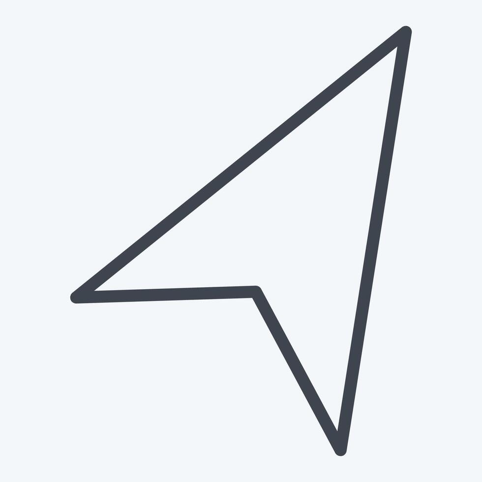 Icon Navigation. related to Location symbol. line style. design editable vector