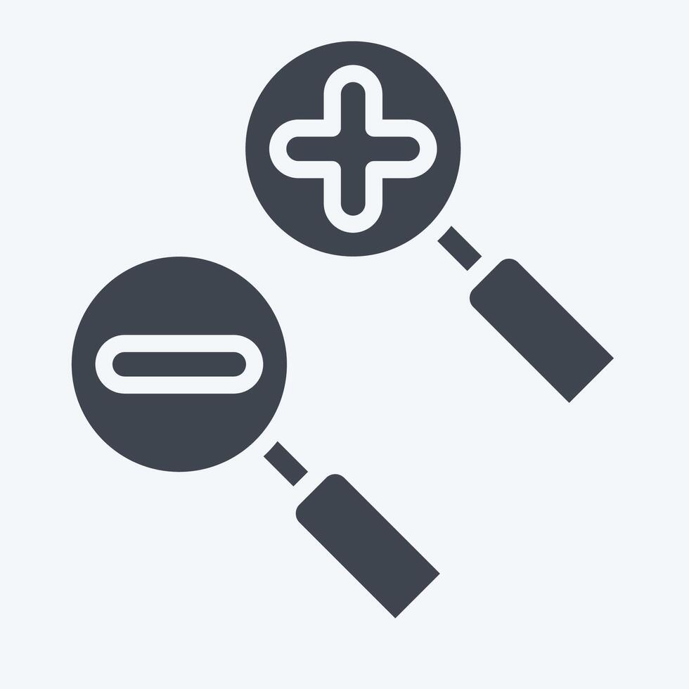 Icon Zoom Area. related to Location symbol. glyph style. design editable vector