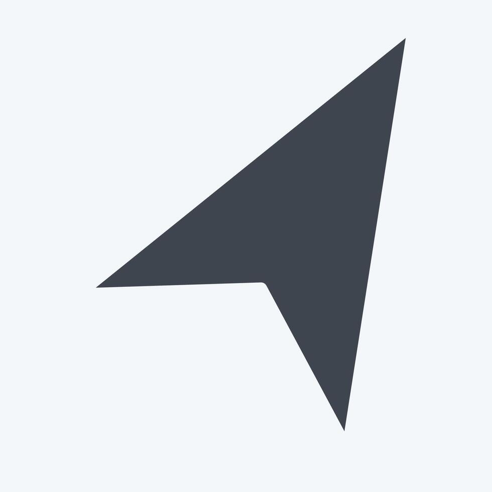 Icon Navigation. related to Location symbol. glyph style. design editable vector