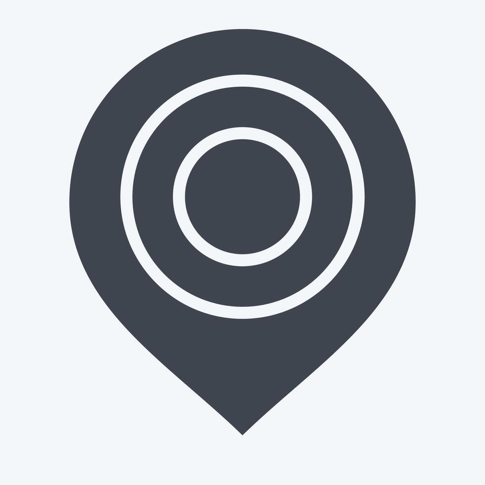 Icon Map Marker. related to Location symbol. glyph style. design editable vector