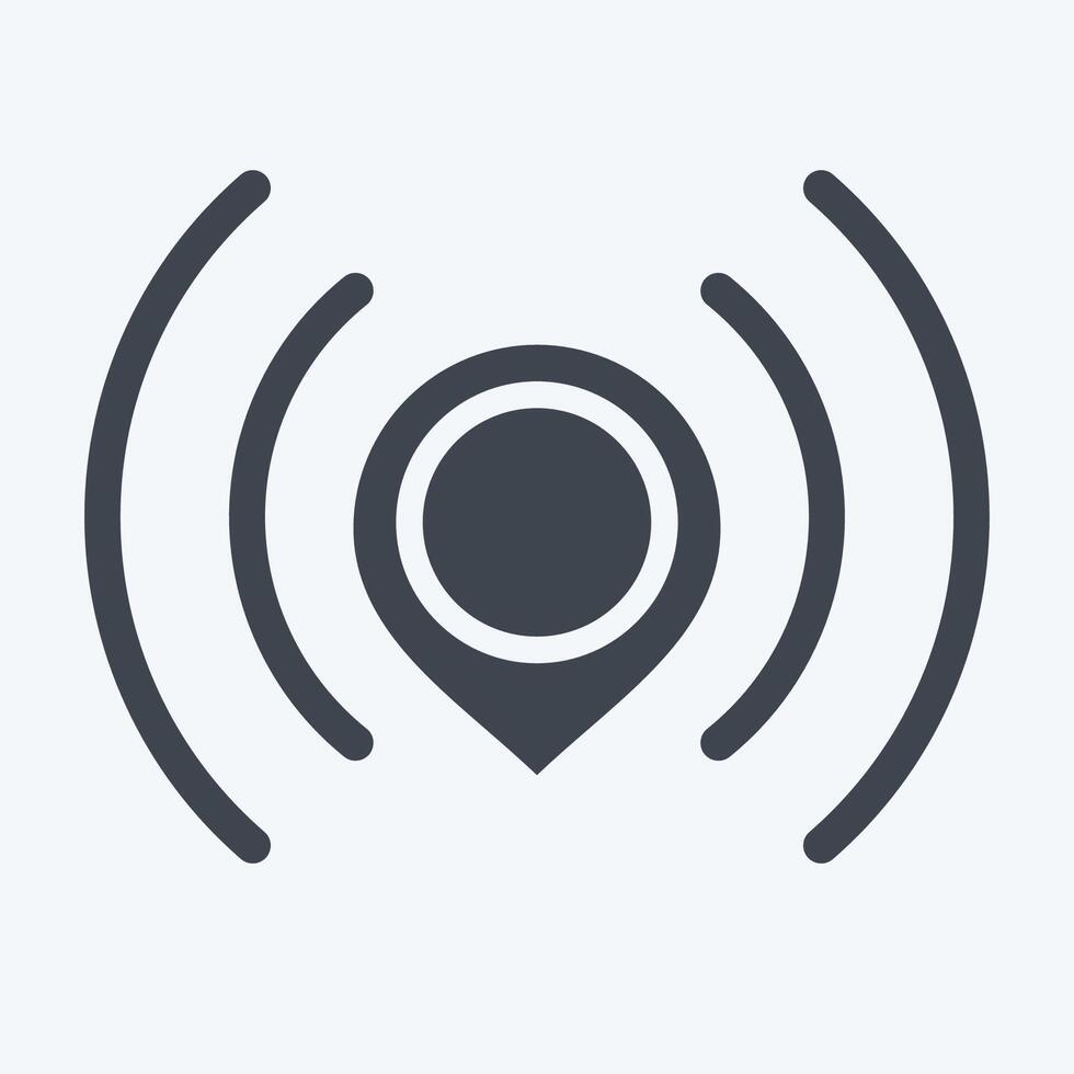 Icon Send Location. related to Location symbol. glyph style. design editable vector