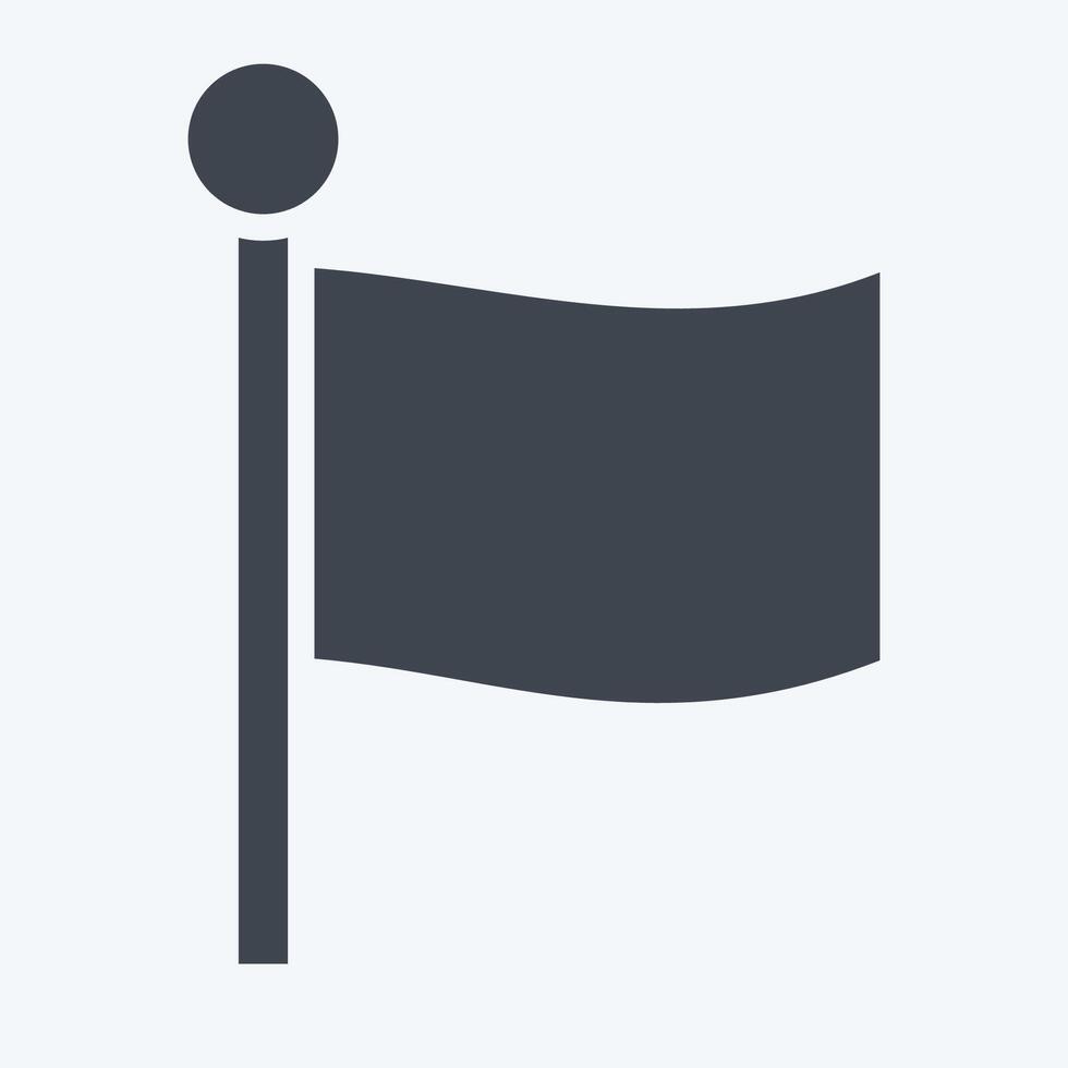 Icon Flag. related to Location symbol. glyph style. design editable vector