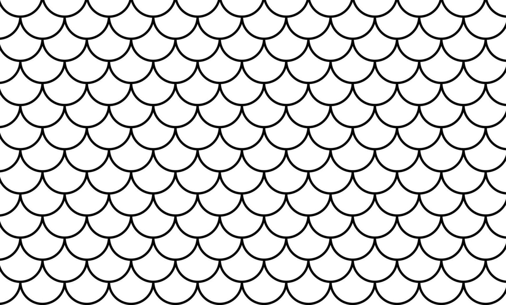 mermaid pattern, fish scale pattern black art line on white background, mermaid tail pattern black line art for decoration vector
