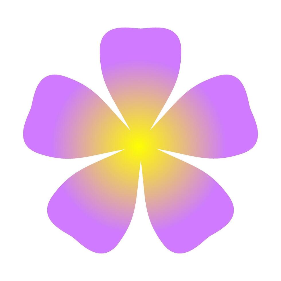 flower purple simple shape isolated on white background, purple flowers single, petals flower purple for clip art, illustration flower for kids, flower petals graphic for card decoration vector