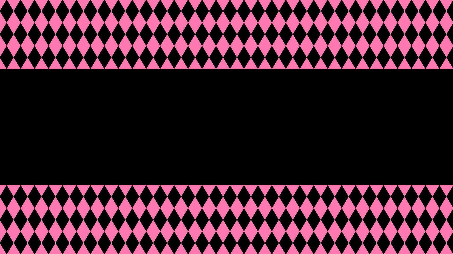 banner pink black rhombus pattern for background, black pink frame for cosmetics banner background vector
