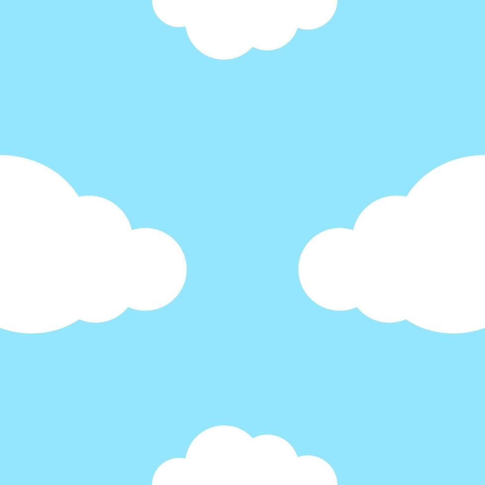 cute clouds seamless on pastel square blue color background, soft blue pastel with cloud cute and beautiful, white cloud on pastel colors blue theme for wallpaper pattern, blue soft and clouds vector