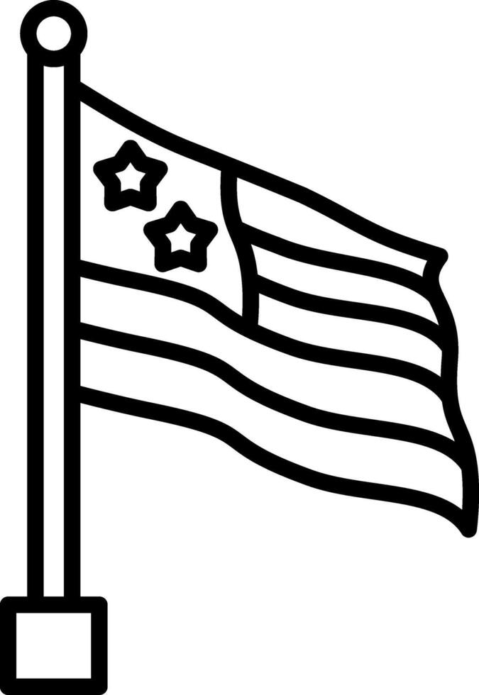 American Flag Creative Icon Design vector