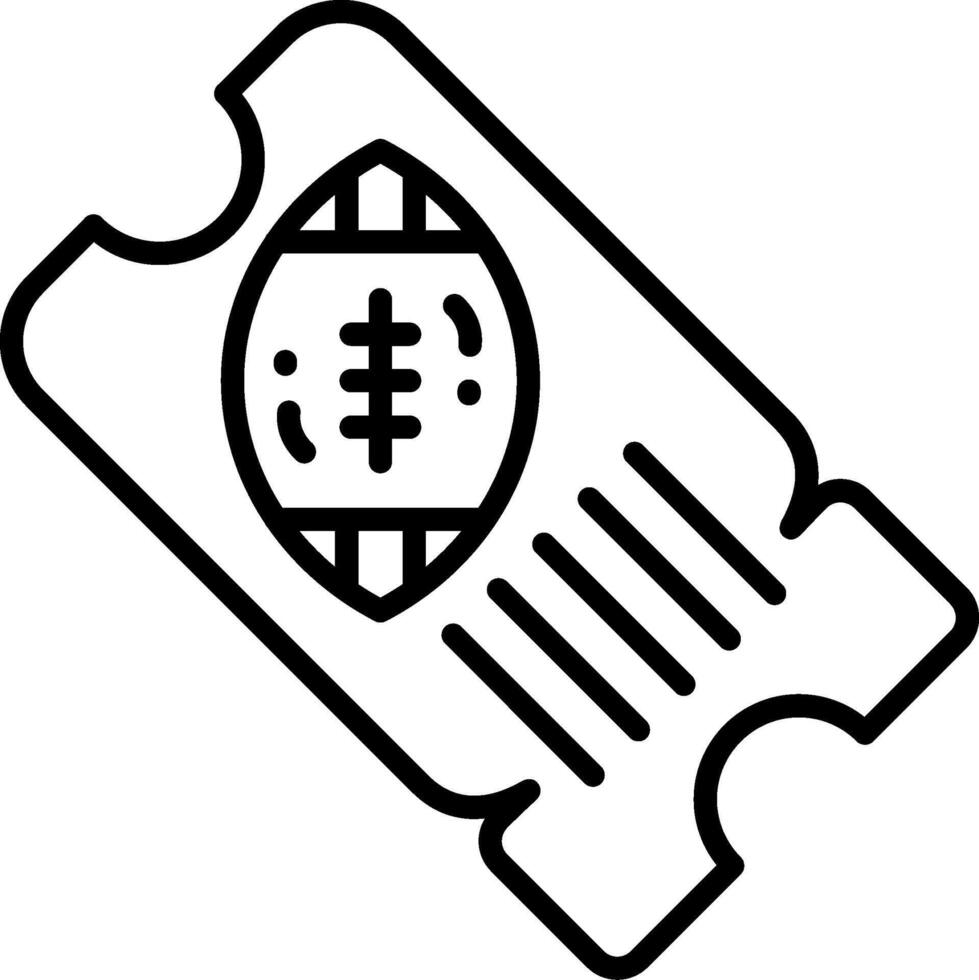 Football Stadium Ticket Creative Icon Design vector