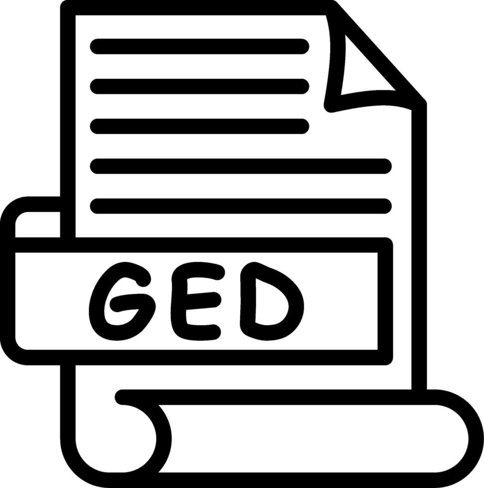 GED Best Unique Icon Design vector