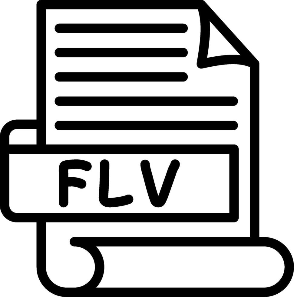 FLV Creative Unique Icon Design vector