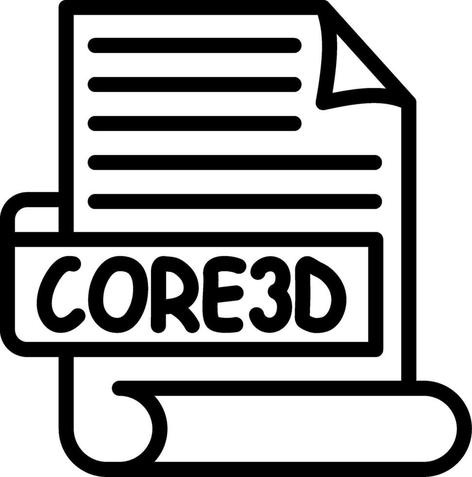 CORE3D Best Unique Icon Design vector