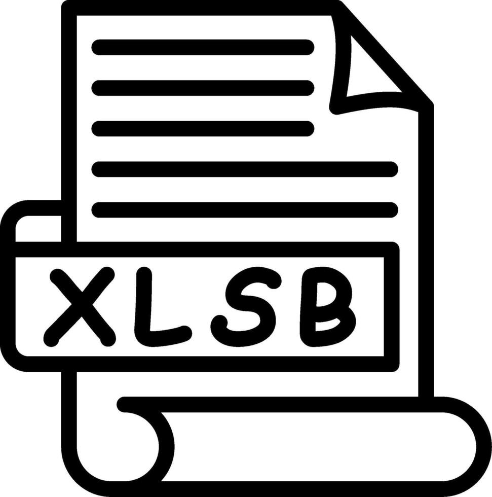 XLSB Best Used Icon Design vector