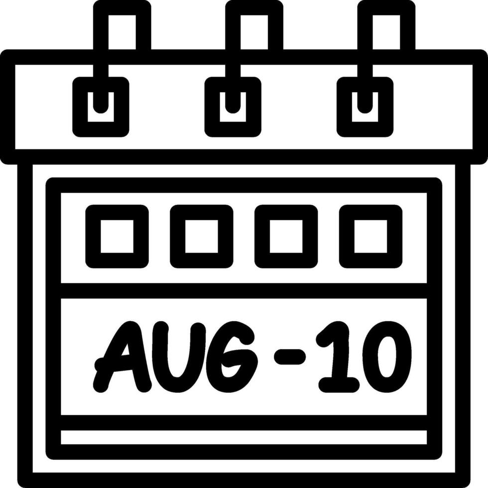 Tenth August Creative Unique vectoe Icons vector