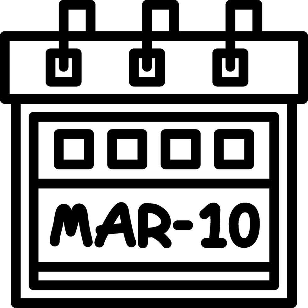 Tenth March Creative Unique vectoe Icons vector
