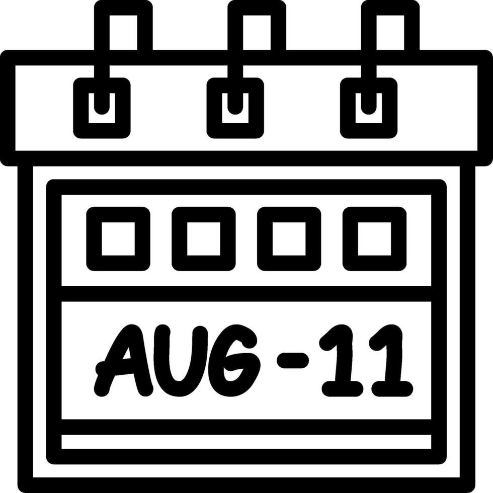 Eleventh August Creative Unique vectoe Icons vector