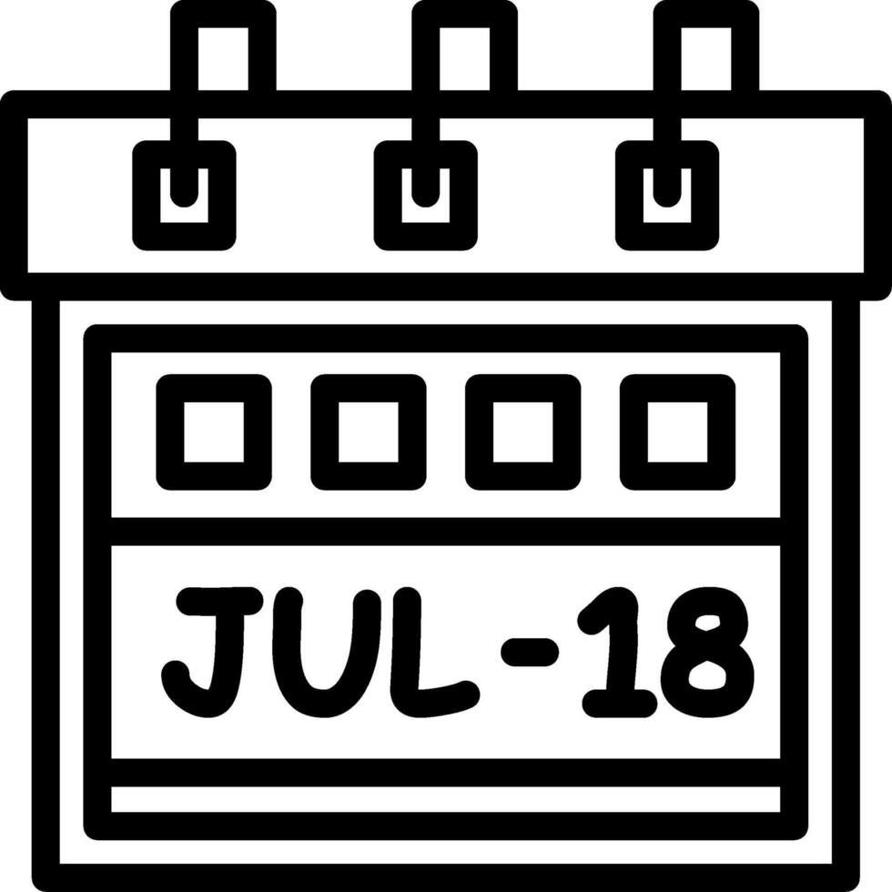 Eighteenth July Creative Unique vectoe Icons vector