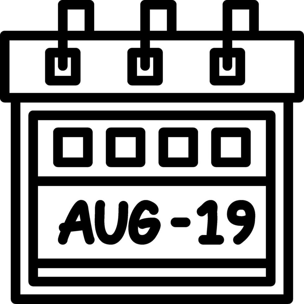 Nineteenth August Creative Unique vectoe Icons vector