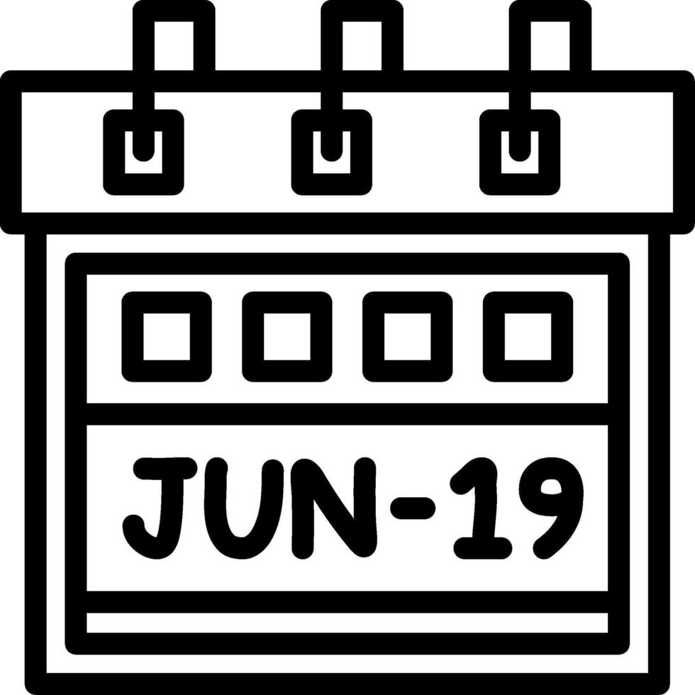 Nineteenth June Creative Unique vectoe Icons vector