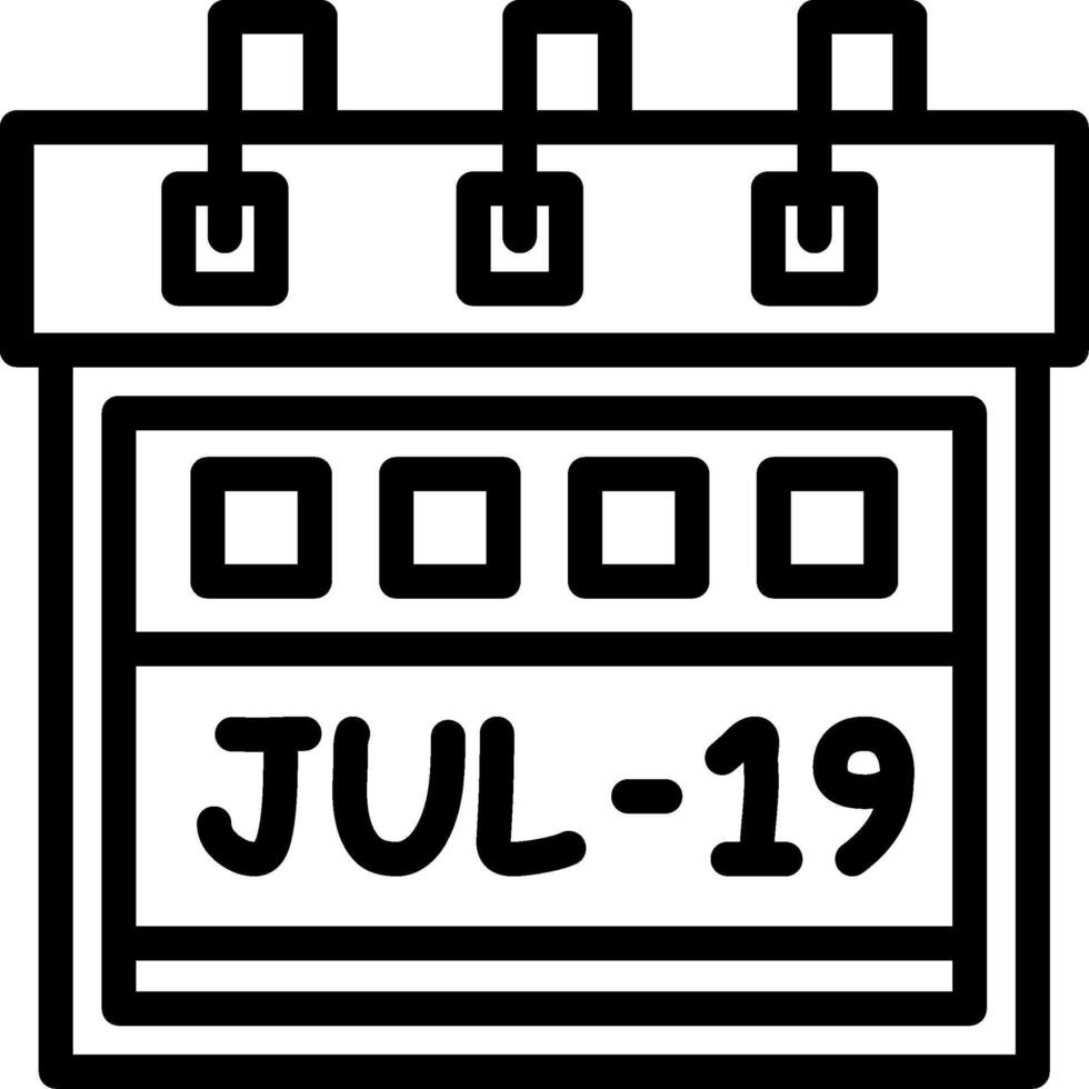 Nineteenth July Creative Unique vectoe Icons vector