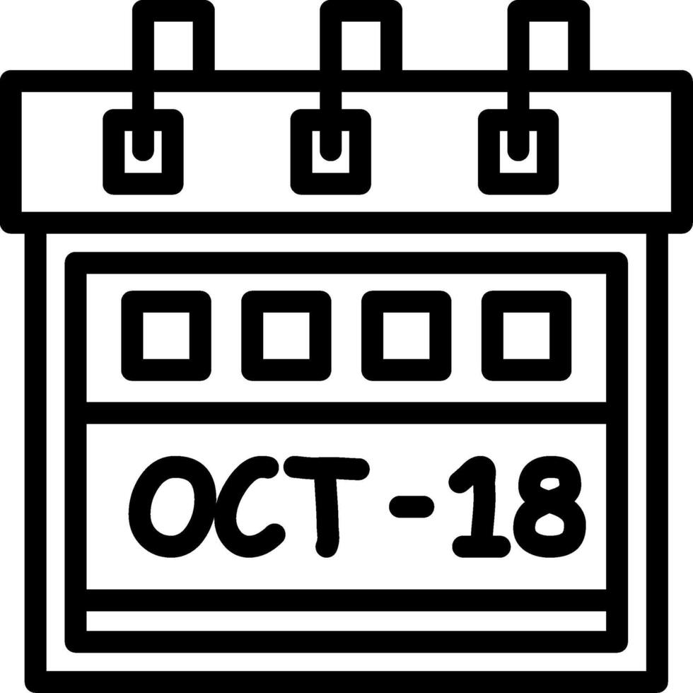 Eighteenth October Creative Unique vectoe Icons vector