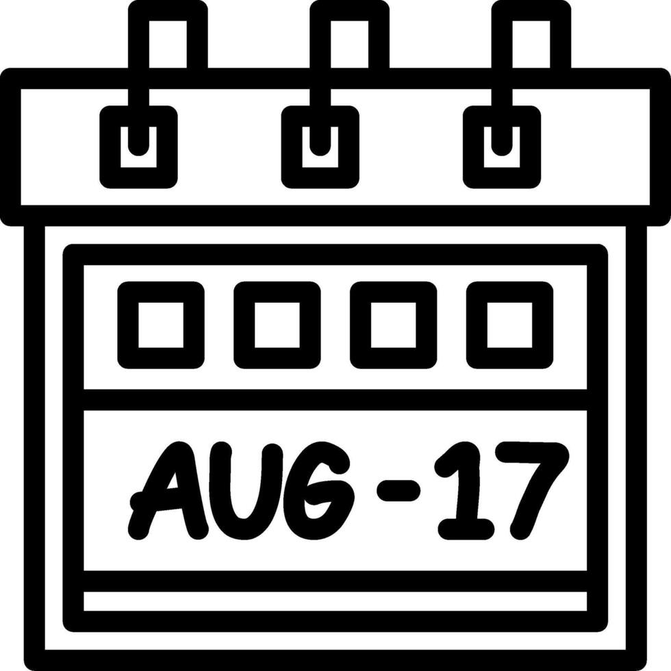 Seventeenth August Creative Unique vectoe Icons vector