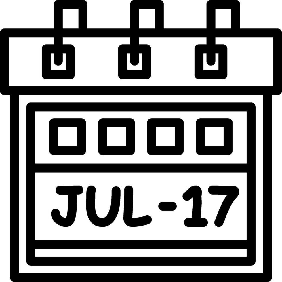Seventeenth July Creative Unique vectoe Icons vector