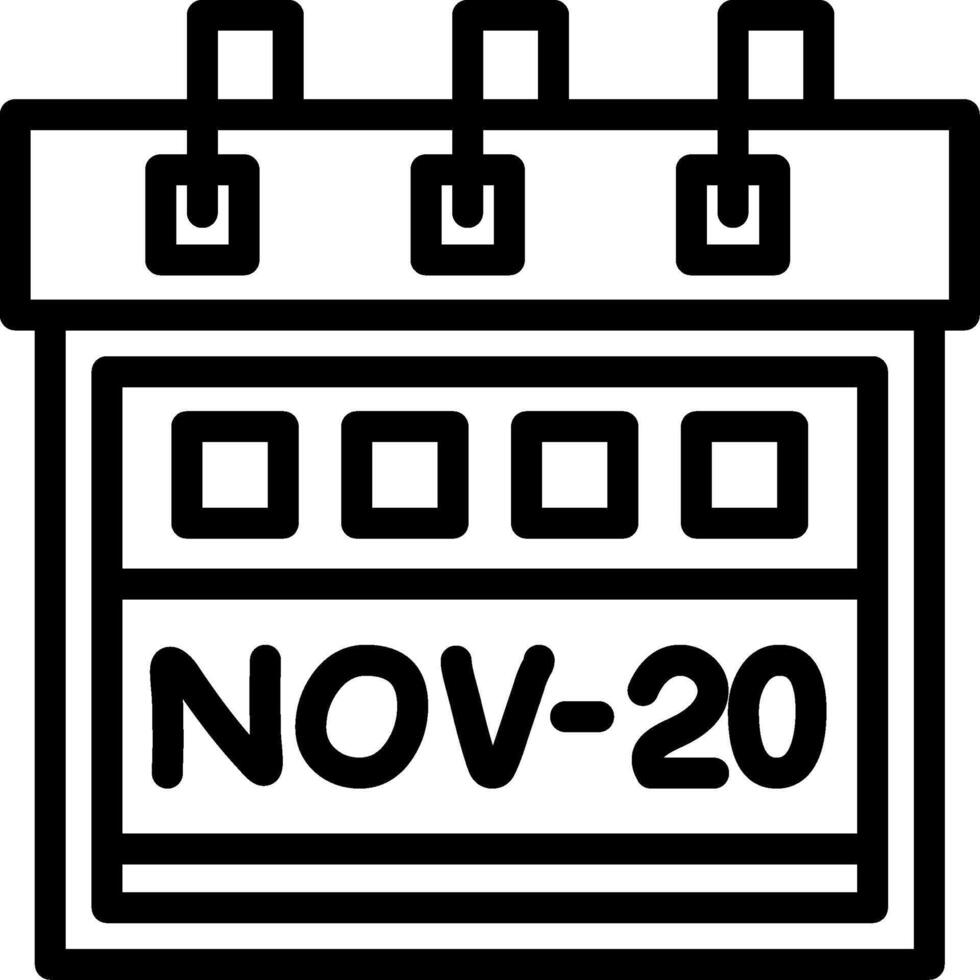 Twentieth November Creative Unique vectoe Icons vector