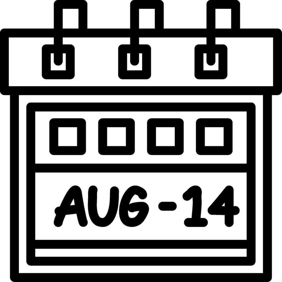 Fourteenth August Creative Unique vectoe Icons vector