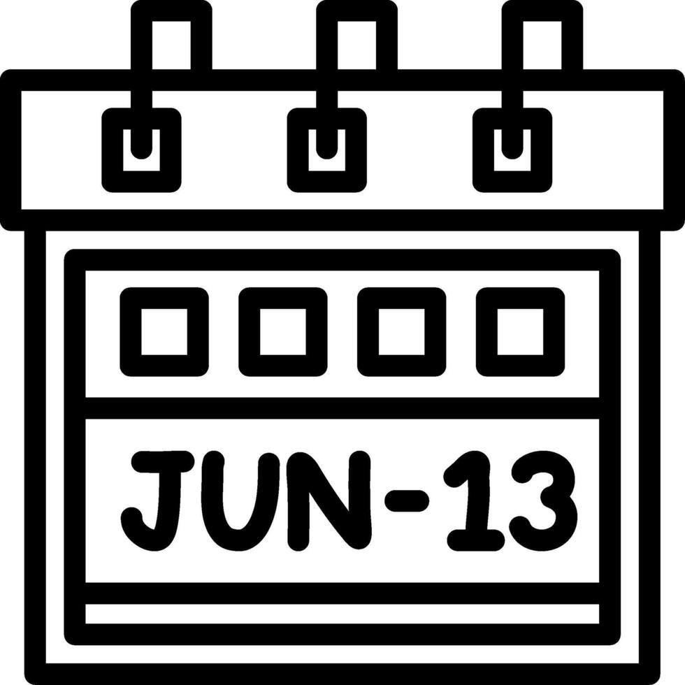 Thirteenth June Creative Unique vectoe Icons vector