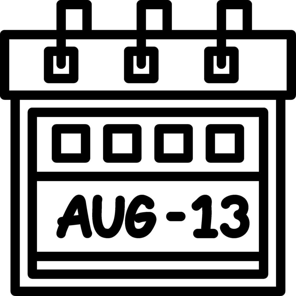 Thirteenth August Creative Unique vectoe Icons vector