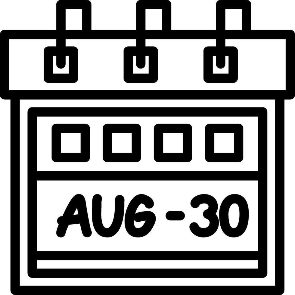 Thirtieth August Creative Unique vectoe Icons vector