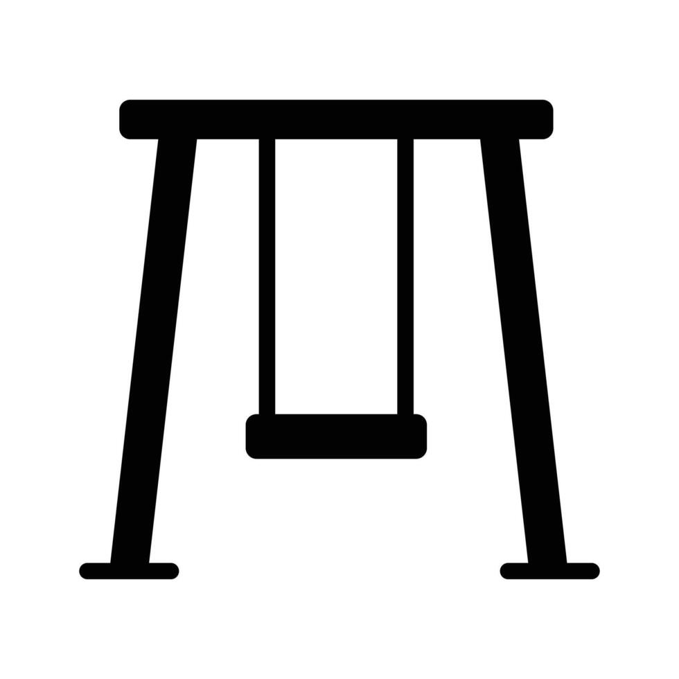 Download our premium glyph style icon of garden swing vector