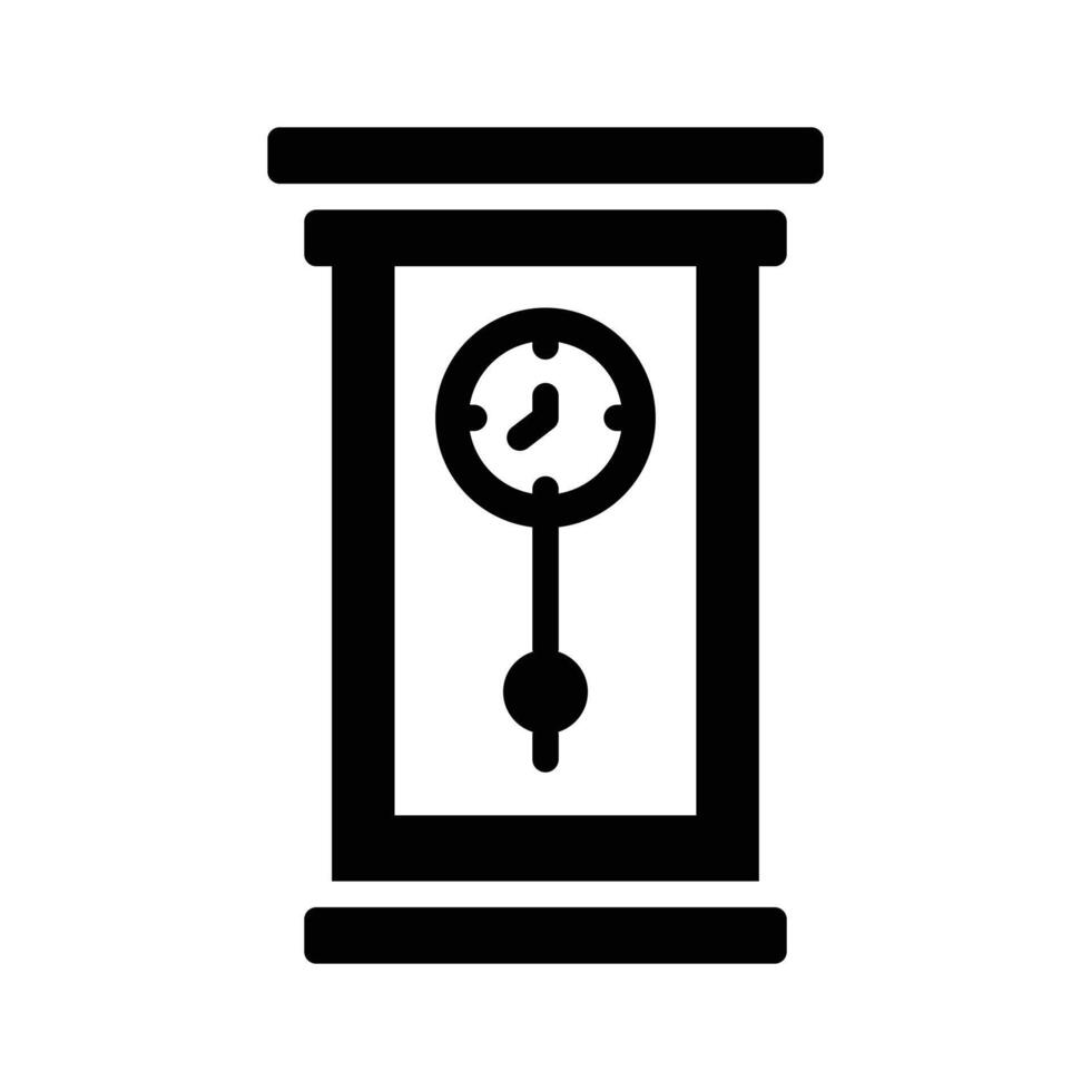 A modern glyph style icon of hanging wall clock vector