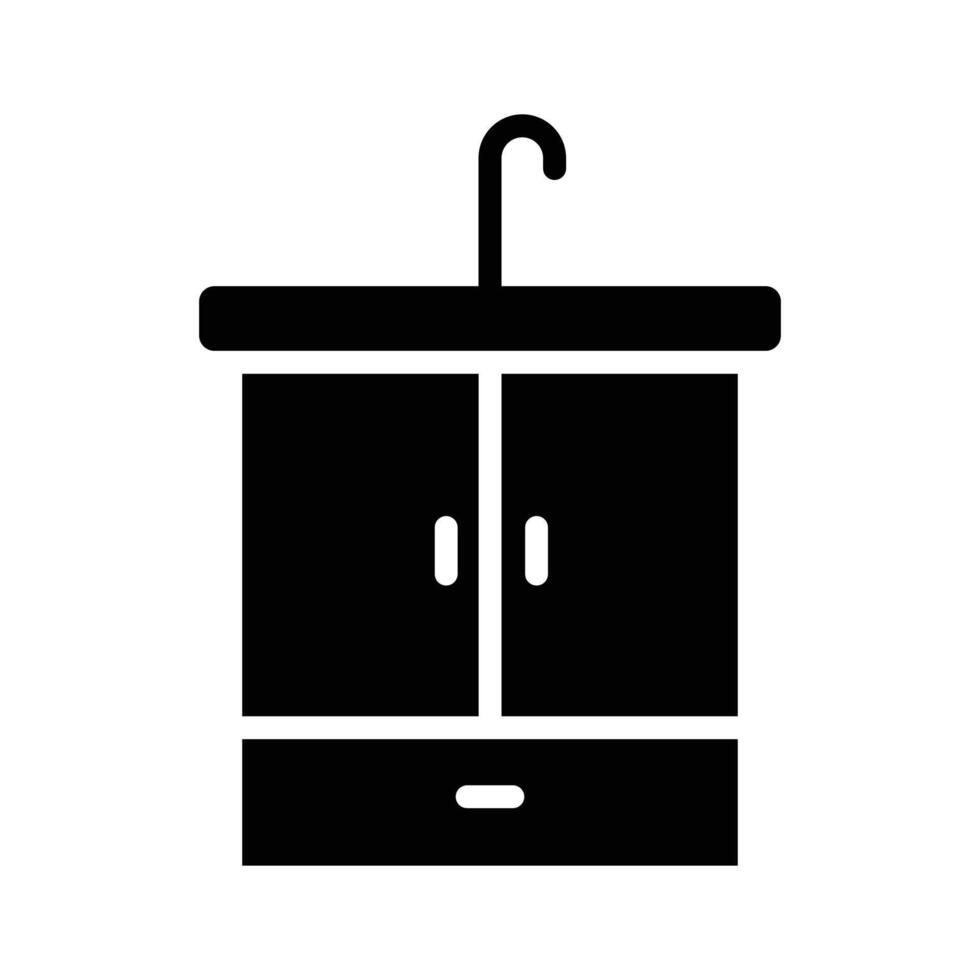Bathroom cabinet icon creatively designed in glyph style vector