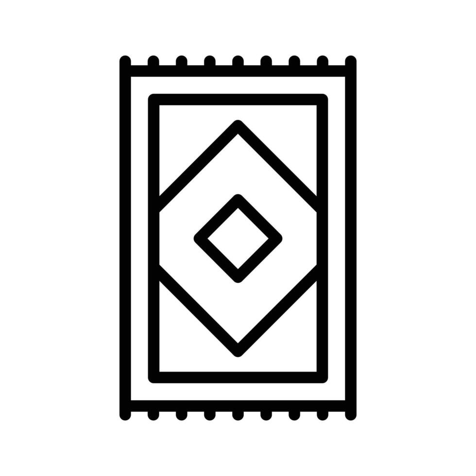Ready to use outline style icon of floor rug vector