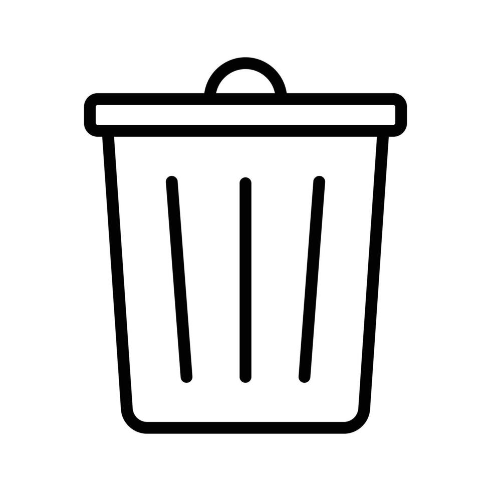 Have a look at this trendy line style icon of trash can vector
