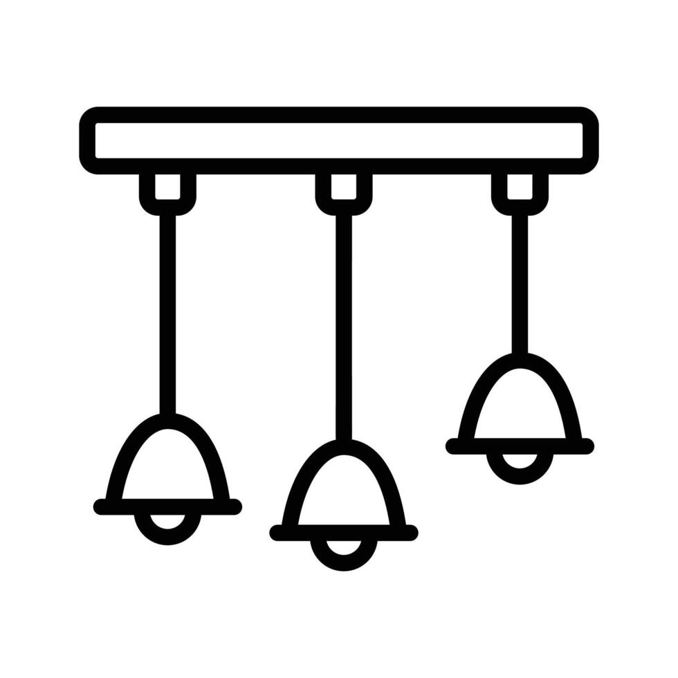Get this amazing line icon of hanging lights decor vector