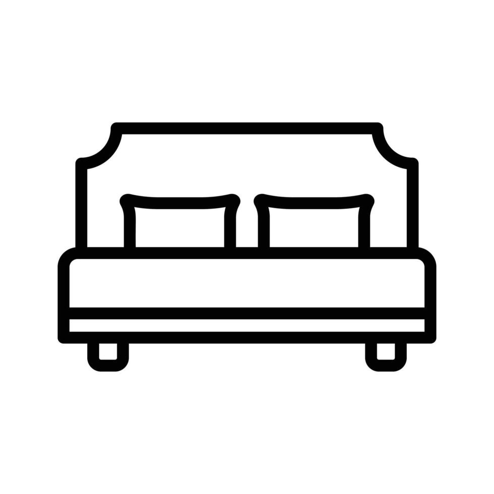Here is a handy line style icon depicting bedroom furniture vector