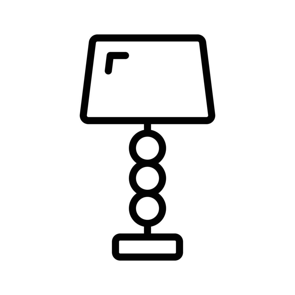 A well crafted line style icon of table lampshade vector