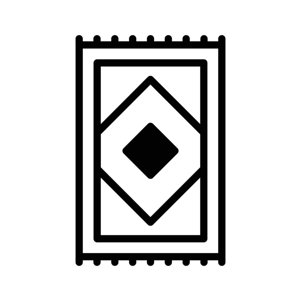 Ready to use outline style icon of floor rug. vector
