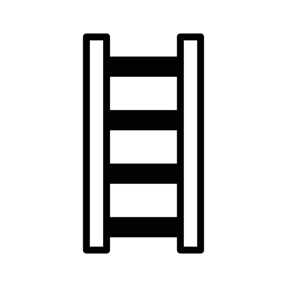 Wooden ladder icon creatively designed in line style. vector