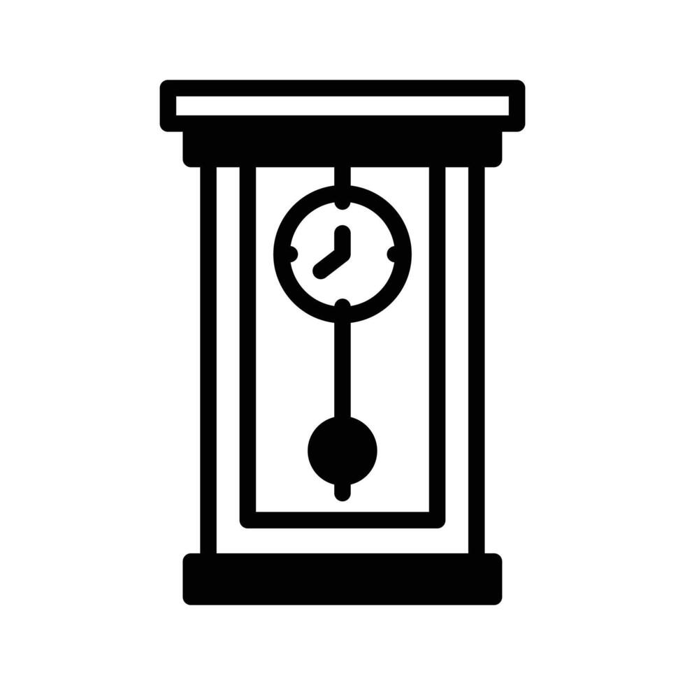 A modern line style icon of hanging wall clock. vector