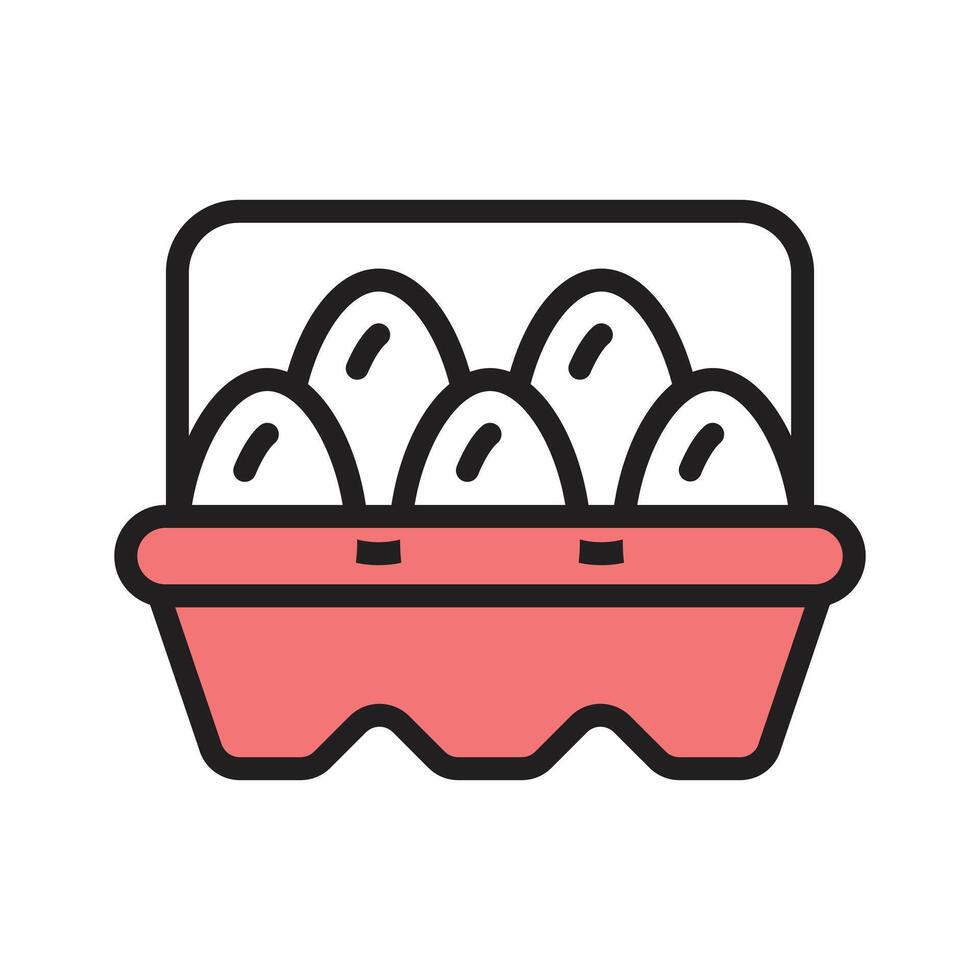 Grab this premium outline style icon of egg tray vector